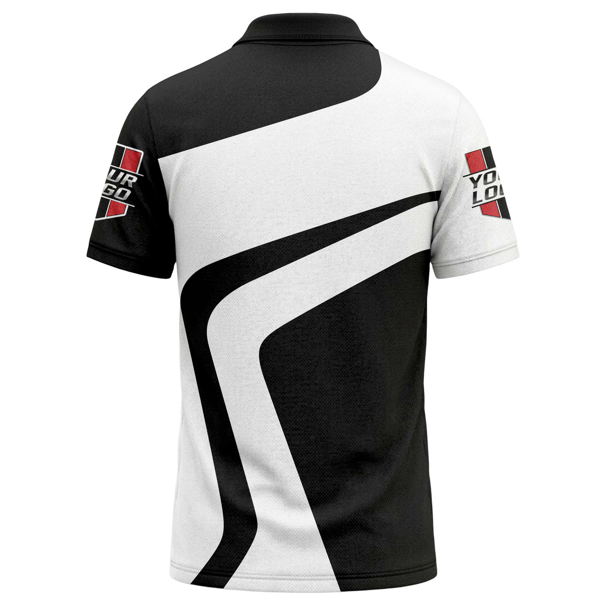 custom logo diagonal stripe corporate polo shirt for business uniforms