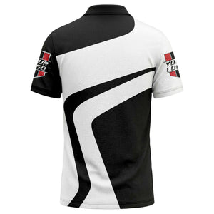 custom logo diagonal stripe corporate polo shirt for business uniforms