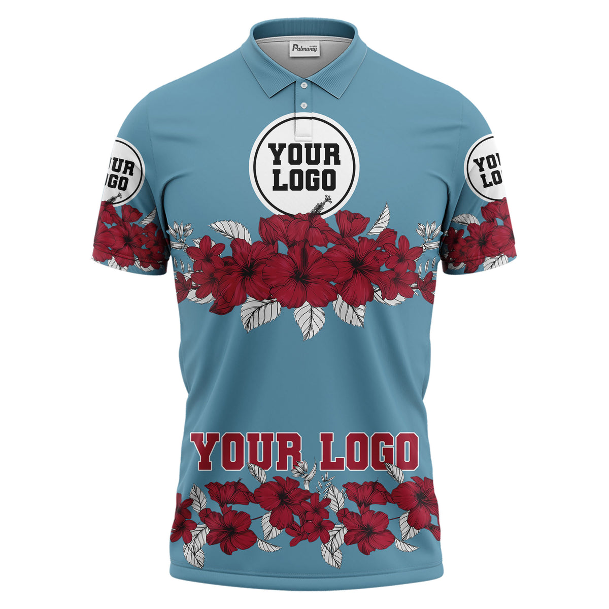 hibiscus floral polo shirt hawaiian shirt