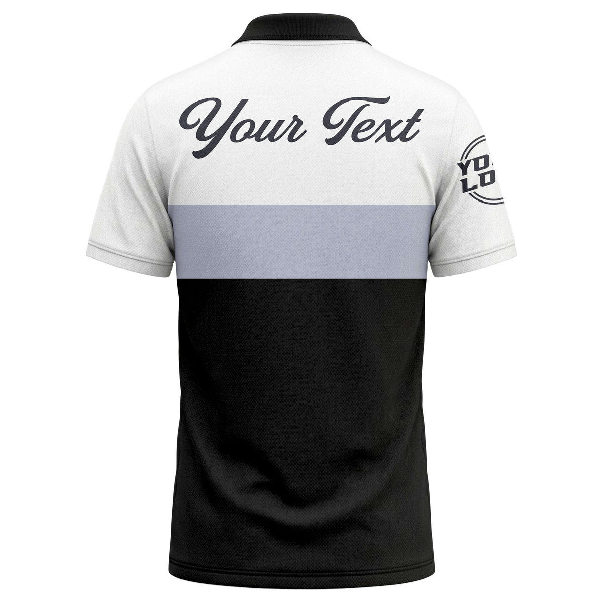 custom team name logo horizontal stripe polo shirt for men