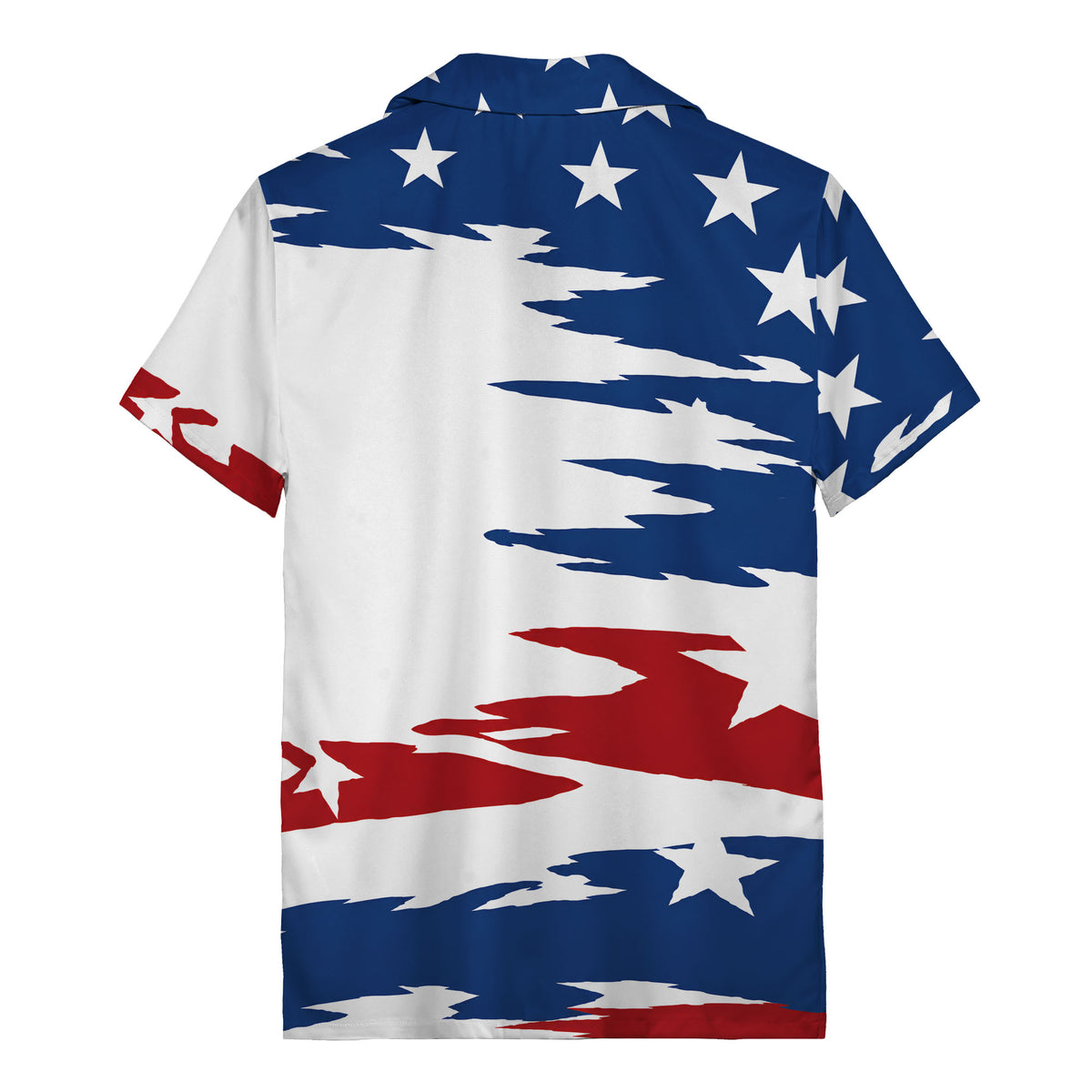 Distressed American Flag Stars & Stripes Hawaiian Shirt For Men