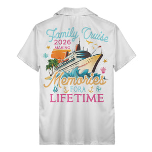 family name script & logo circle personalized hawaiian shirt