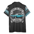 Retro Rides Hawaiian Shirt: Vintage Cars & Cityscape Aloha Button Down Shirt