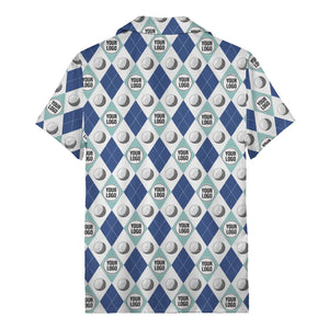 Geometric Golf Ball Aloha Hawaiian Shirt For Men