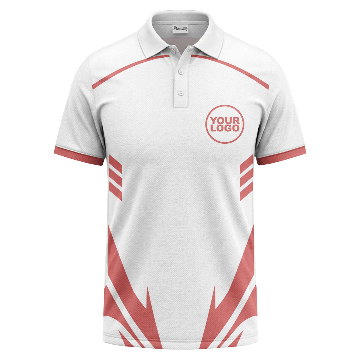lightning bolt graphic custom logo sporty modern polo shirt