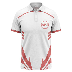 lightning bolt graphic custom logo sporty modern polo shirt