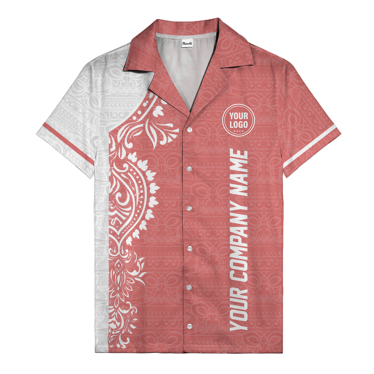 polynesian tribal tattoo motifs black white custom logo hawaiian shirt