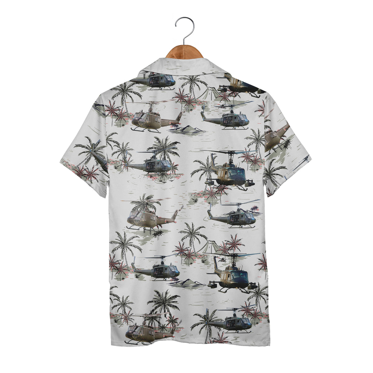 U.S. Army Bell UH-1 Huey Trendy Hawaiian Shirt Military Aviation Tribute