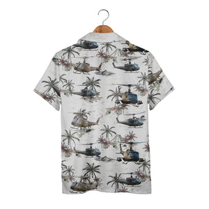 U.S. Army Bell UH-1 Huey Trendy Hawaiian Shirt Military Aviation Tribute
