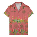 watercolor flamingo palm tropical flowers black hawaiian shirt
