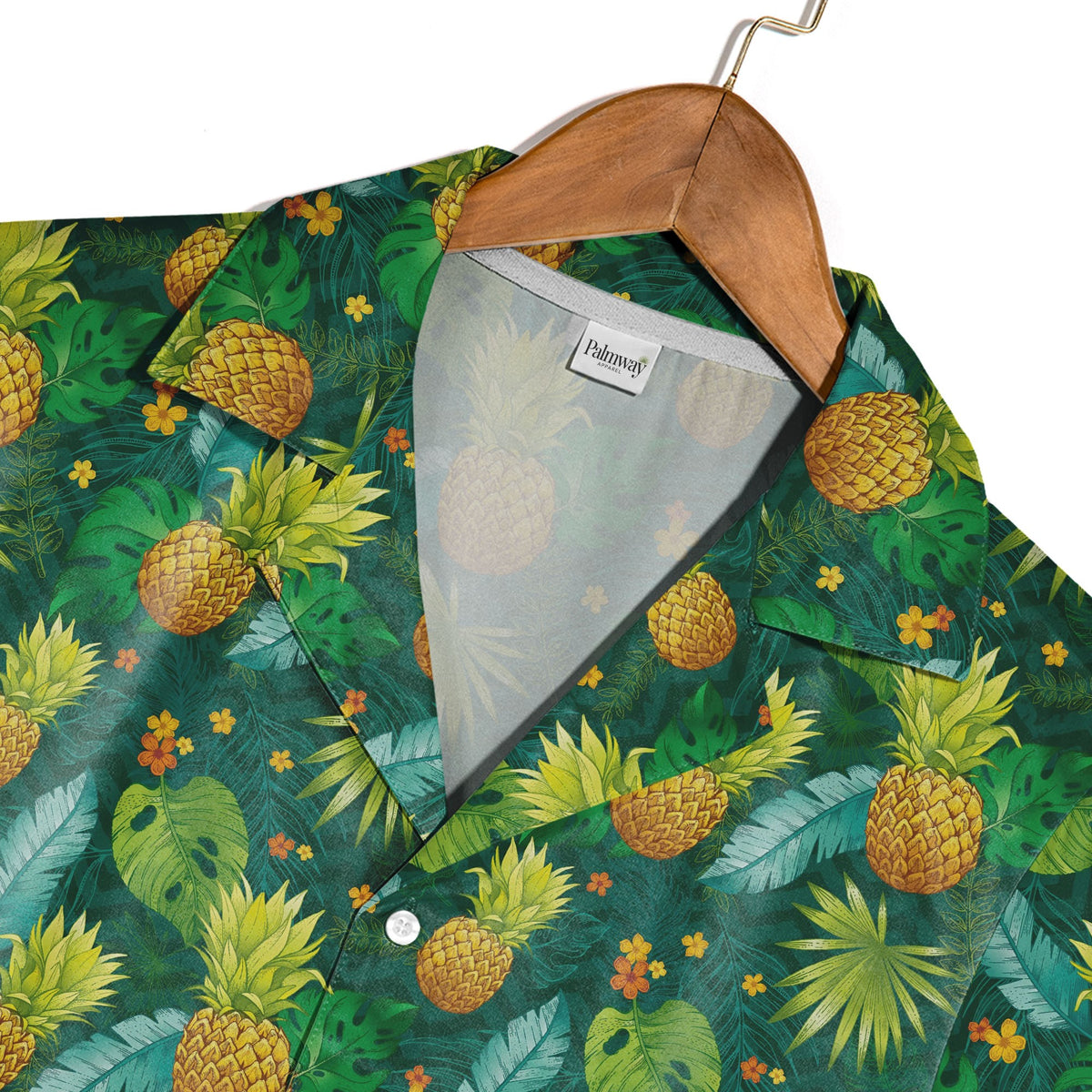 Colorful Hibiscus and Pineapple Hawaiian Shirt Tropical Medley