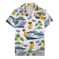 ABCDice Cruise Ship & Sunglasses Ducks Cartoon Islands Polo Shirt For Men