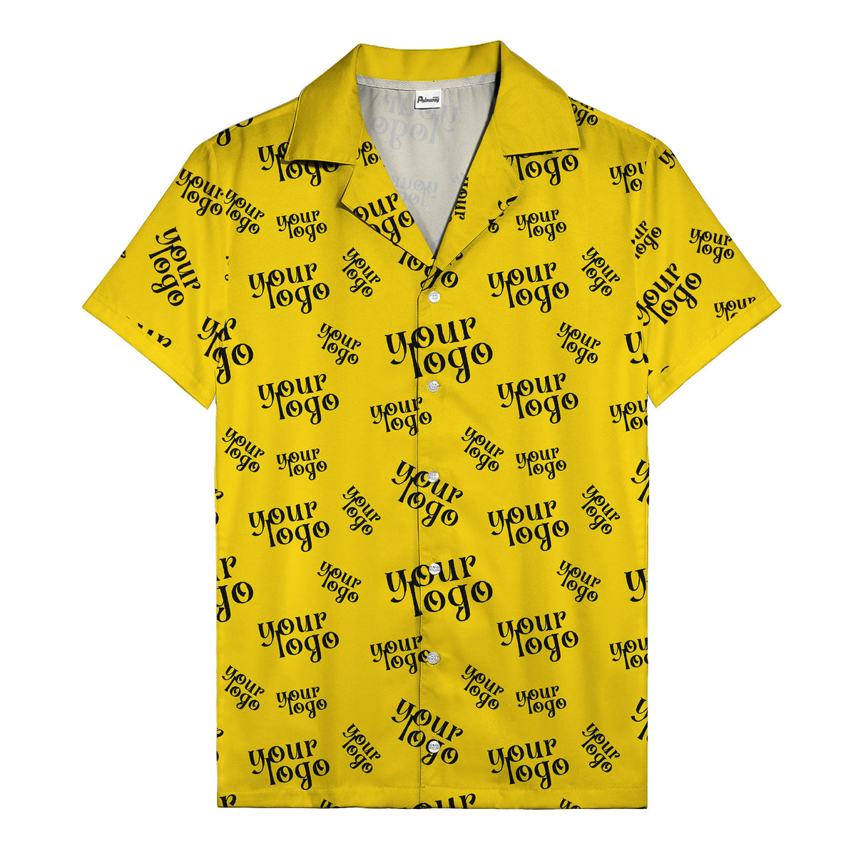 custom logo repeat typography hawaiian shirt for personalized style