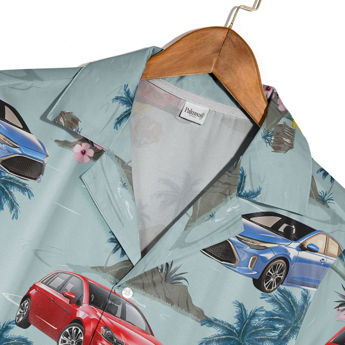 Custom Photo Light Blue Hawaiian Shirt