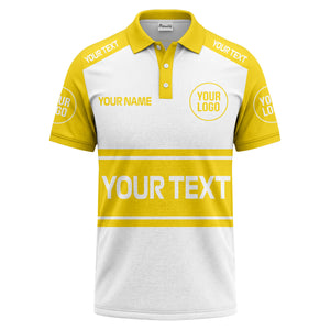 customizable logo & text sport jersey polo shirt for team gear