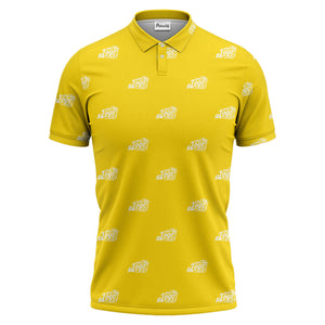 your logo repeat pattern black customizable professional polo shirt