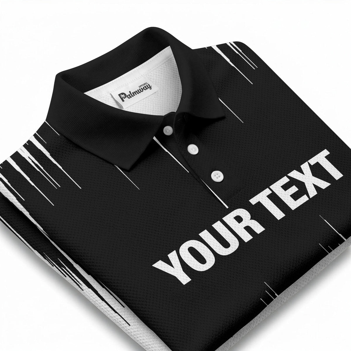 drip paint & abstract line art men's modern polo shirt