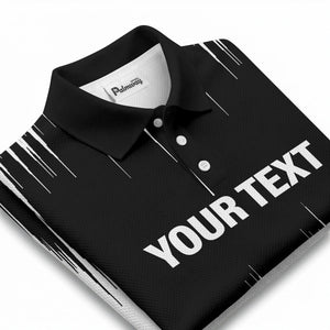 drip paint & abstract line art men's modern polo shirt