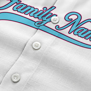 family name script & logo circle personalized hawaiian shirt