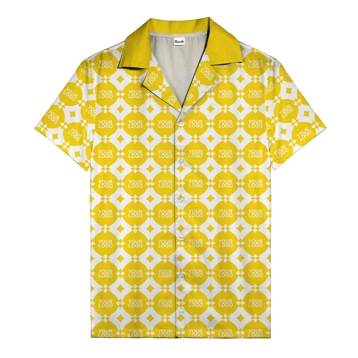 gold mon diamond lattice monogram hawaiian shirt for men