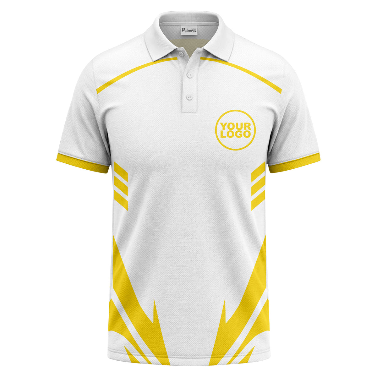 lightning bolt graphic custom logo sporty modern polo shirt