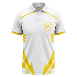 lightning bolt graphic custom logo sporty modern polo shirt
