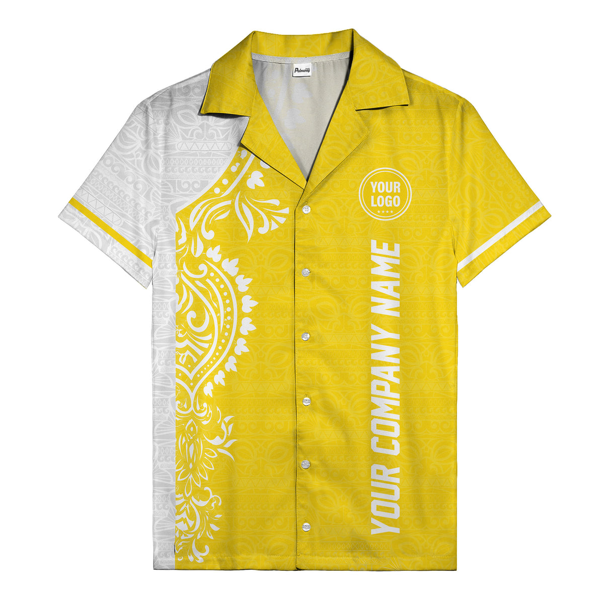 polynesian tribal tattoo motifs black white custom logo hawaiian shirt