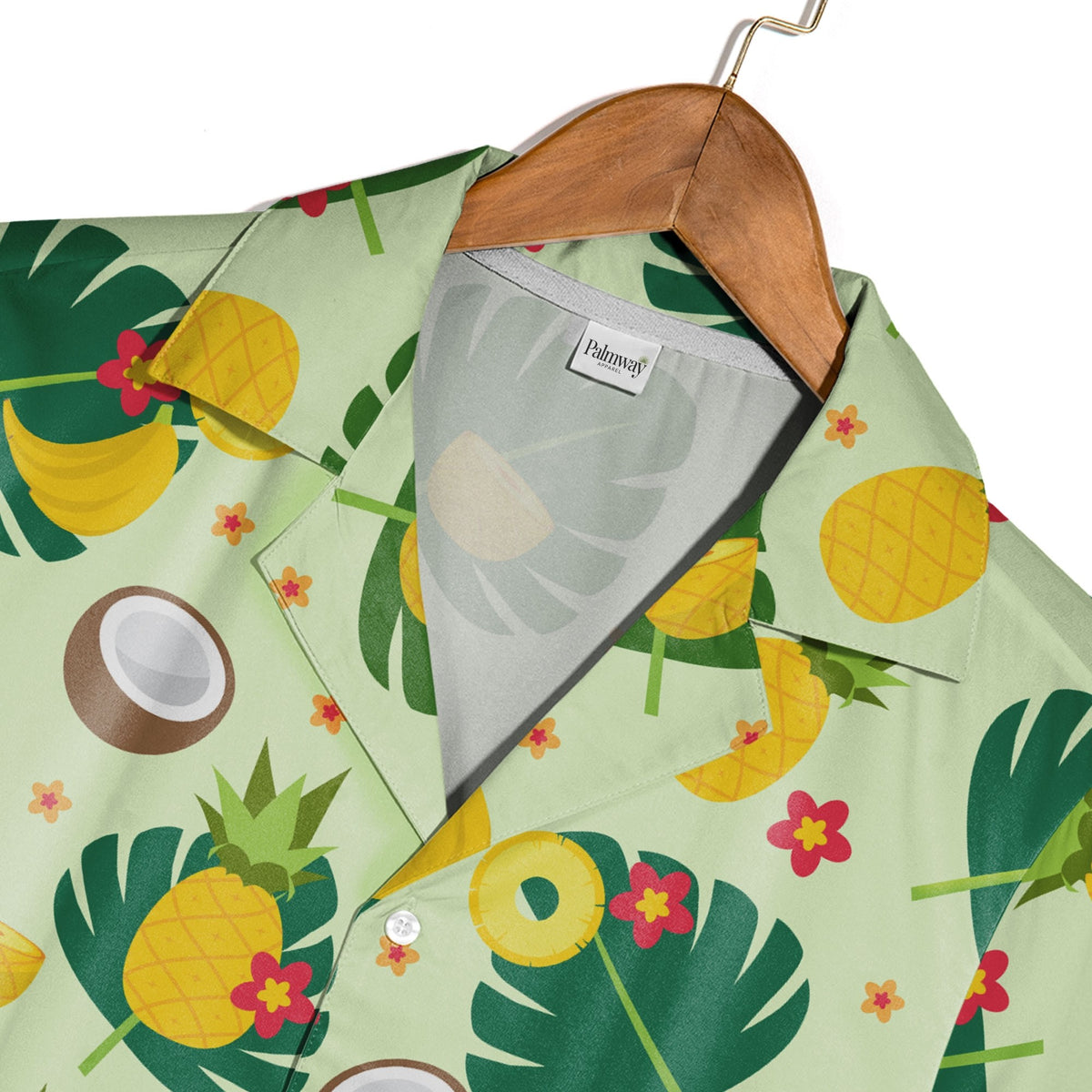 Sky Blue Summer Lemon Coconut Hawaiian Shirt with Monstera and Starfish