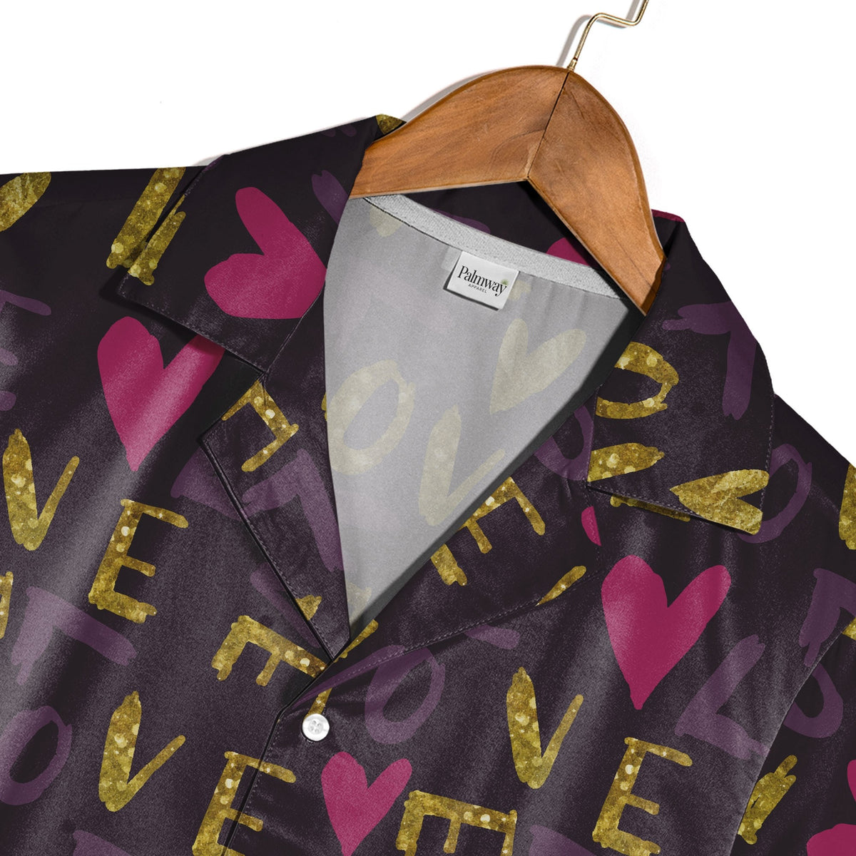 Sweet Pink Hearts Hawaiian Shirt with Large Flowers and Ribbon Bows