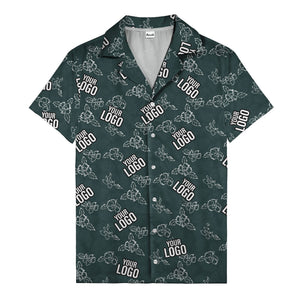 Tropical Red Hibiscus Floral Repeating Polo Shirt For Island Golf Days