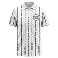 custom logo circle & wavy lines personalized polo shirt