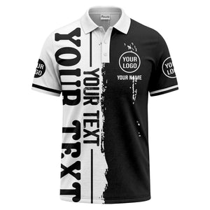 custom name & logo bold graphic personalized polo shirt