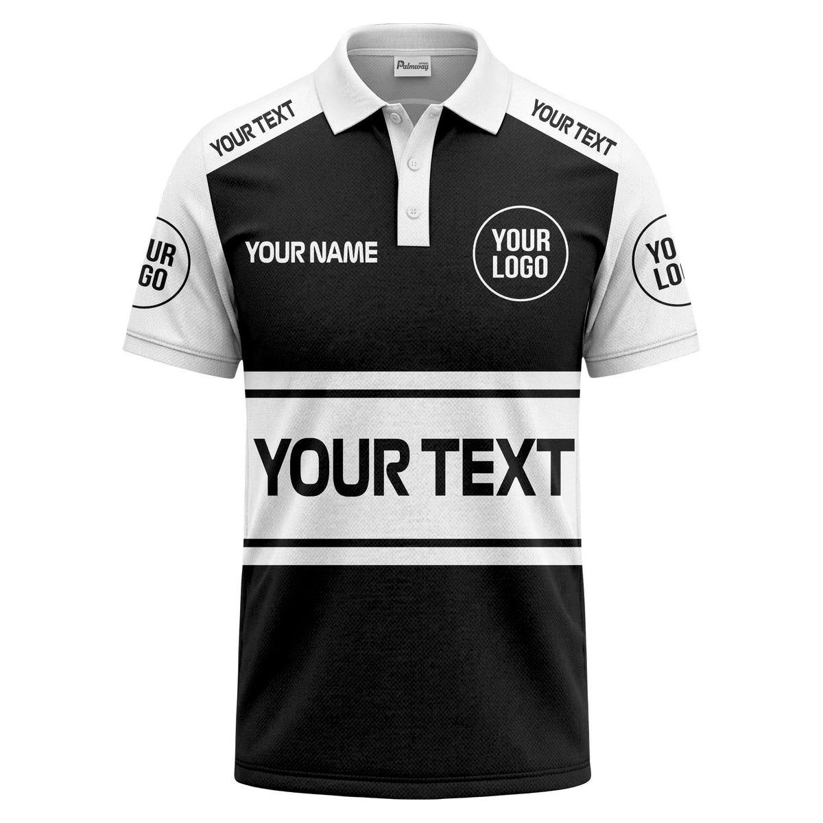 customizable logo & text sport jersey polo shirt for team gear