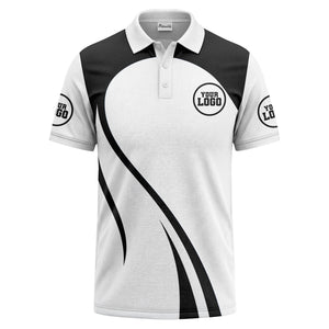 diagonal stripe custom logo modern graphic polo shirt