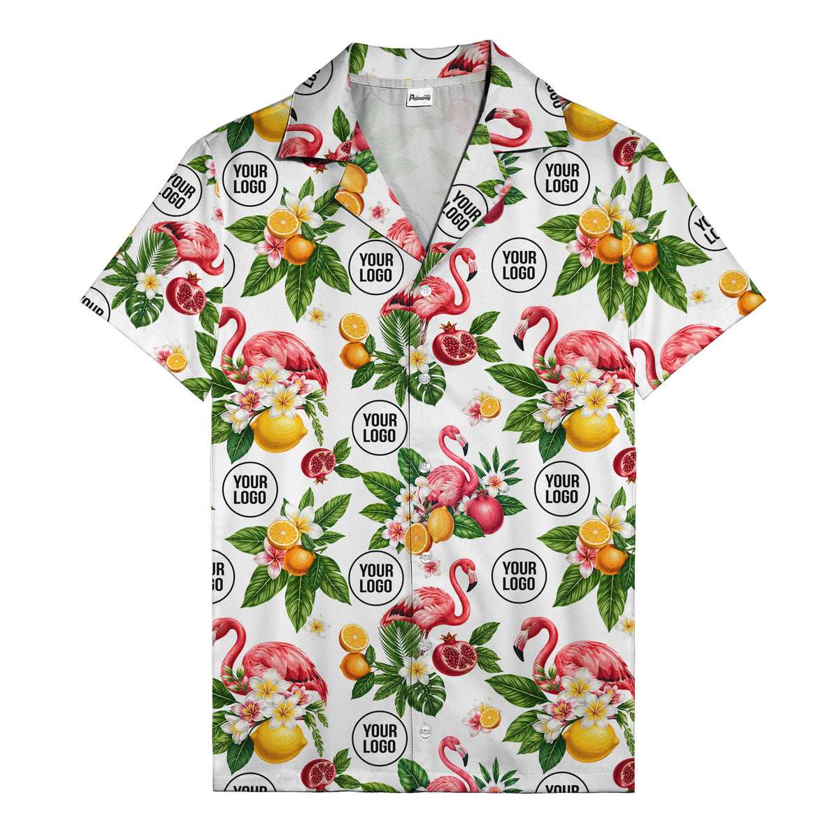 flamingo & pomegranate paradise hawaiian shirt for men