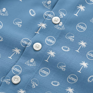 Football Palm Helmets Tropical Hawaiian Shirt For Gridiron Aloha Fans