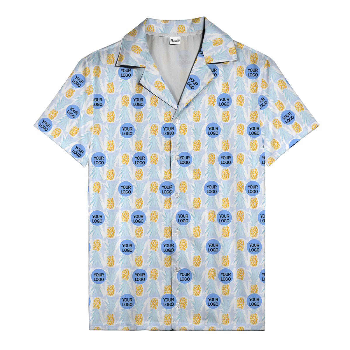 pineapple repeat & custom logo aloha hawaiian shirt