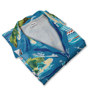Tropical Cruise Ship & Sailboat Hawaiian Shirt – Island & Ocean Vibes