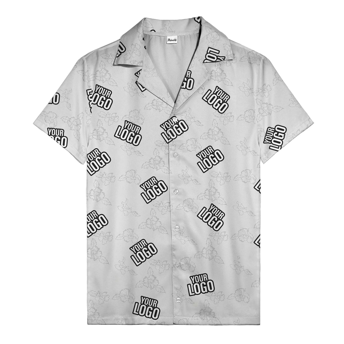 Tropical Red Hibiscus Floral Repeating Polo Shirt For Island Golf Days