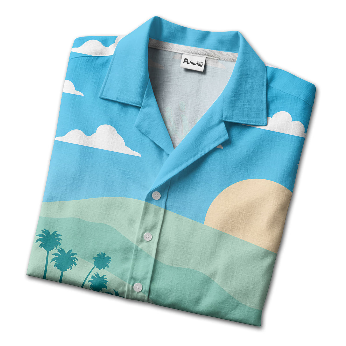 watercolor flamingos at palm sunset hawaiian shirt for beach days