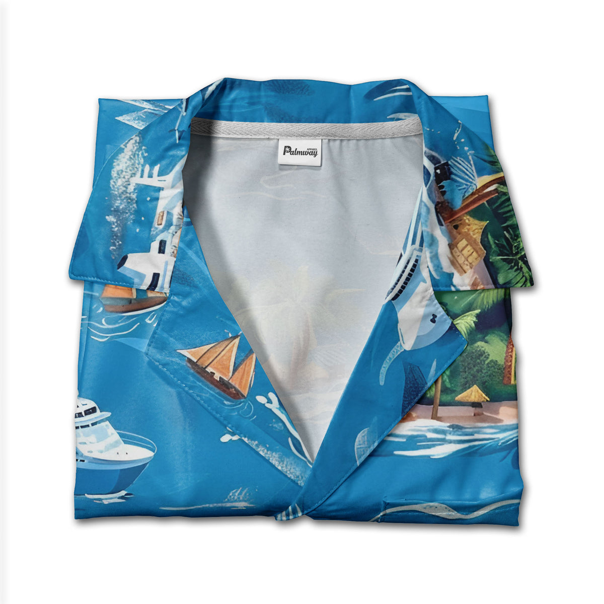Cruise Ship & Island Tropical Hawaiian Shirt – Beach Vacation Getaway Design