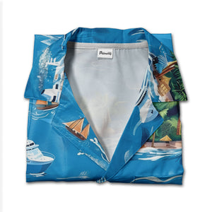 Cruise Ship & Island Tropical Hawaiian Shirt – Beach Vacation Getaway Design
