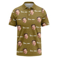 custom face portrait repeat polo shirt