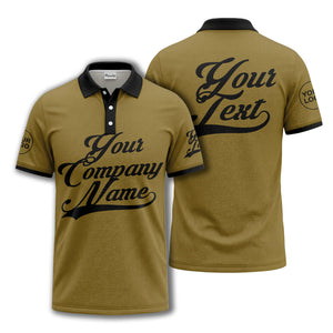 custom script logo corporate casual polo shirt for men