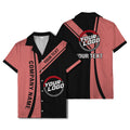 diagonal stripe custom logo company name hawaiian shirt for teams