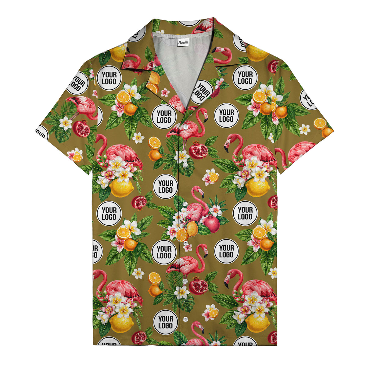 flamingo & pomegranate paradise hawaiian shirt for men