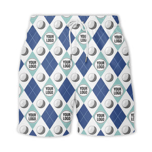 Geometric Golf Ball Aloha Hawaiian Shirt For Men