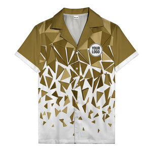 modern abstract triangular geometric hawaiian shirt for men