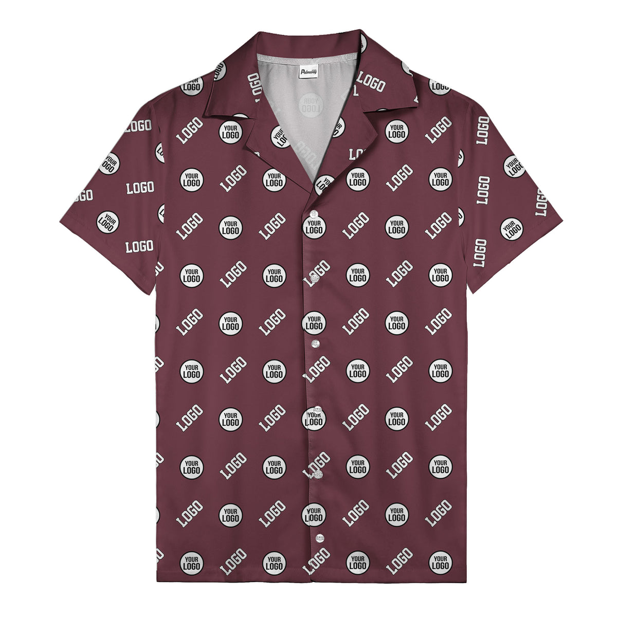 Modern Logo Circle Repeat Blue Hawaiian Shirt For Men