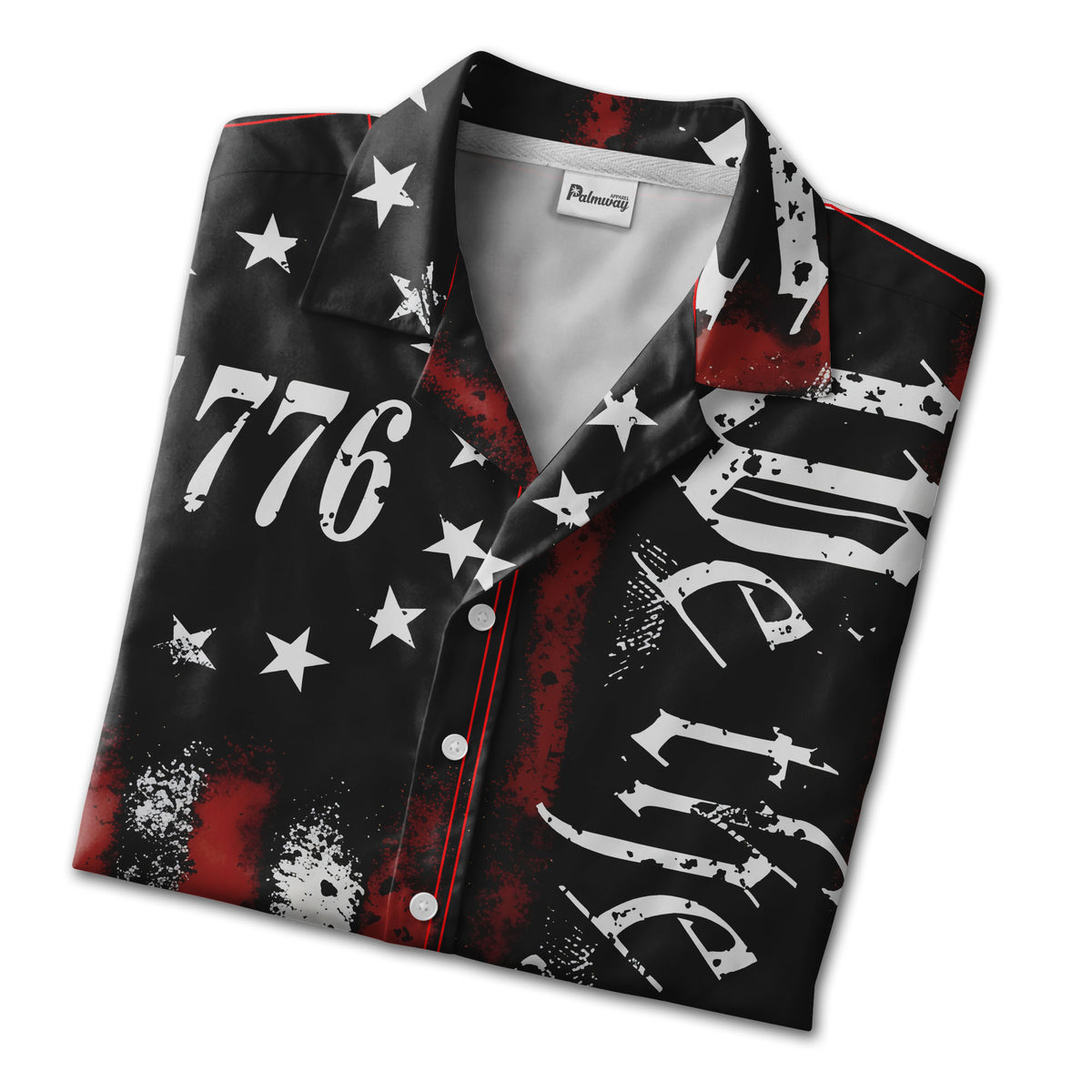 1776 We The People Hawaiian Shirt - Distressed Grunge Stars & Stripes Freedom Print